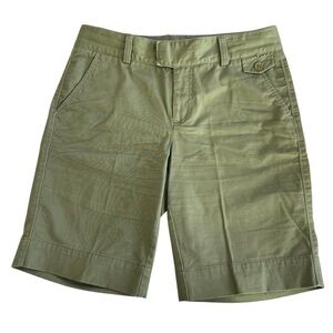 Dockers Flat-Front Olive Green Khaki Shorts, 6